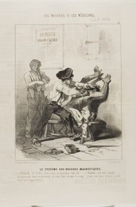 Den magnetiska borstmetoden (skylt 21) av Charles Emile Jacque
