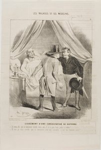 Nöjet med en läkarkonsultation (plansch 11) av Charles Emile Jacque