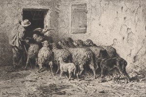Återkomsten, 1864. av Charles Emile Jacque