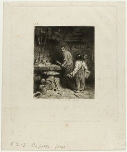 Den lilla smedjan av Charles Emile Jacque