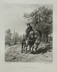 Bogservägen. av Charles Emile Jacque