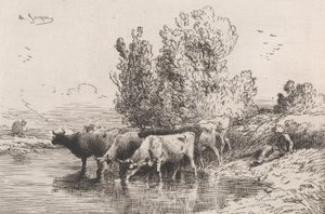 Tråget, 1864. av Charles Emile Jacque