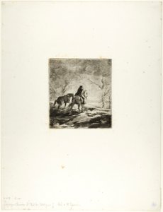 Resenär till häst av Charles Emile Jacque