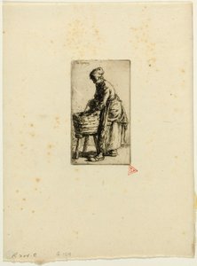 Tvätterska av Charles Emile Jacque