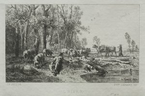Vinter, 1864. av Charles Emile Jacque