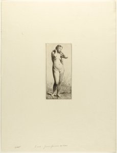 Ung kvinna som badar av Charles Emile Jacque