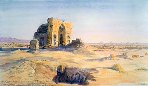 Gravstaden, blickar mot Sakkara, Kairo, Egypten, 1863.