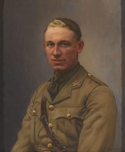 Löjtnant A L Bobby, Machine Gun Corps and the Middlesex Regiment, 1917 ca. av Charles Ernest Butler