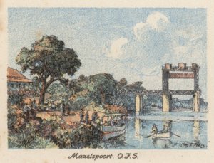 Sydafrika: Mazelspoort, OFS (färglitografi) av Charles Ernest Peers