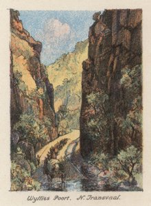 Sydafrika: Wyllies Poort, N Transvaal (färglitografi) av Charles Ernest Peers