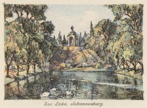 Sydafrika: Zoo Lake, Johannesburg (färglitografi)