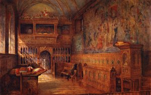 Knole House: Kapellet (färglitografi)