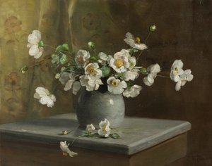 Blommigt stilleben, ca 1880-90 (olja på duk)
