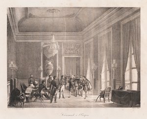 Början av imperiet, tidigt 1800-tal (litho) av Charles Etienne Pierre Motte