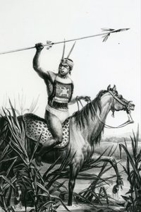 Chief of the Charruas från "Pitoresque and Historical trip to Brazil" av Jean Baptiste Debret, 1834 av Charles Etienne Pierre Motte