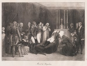 Napoleons död, tidigt 1800-tal av Charles Etienne Pierre Motte