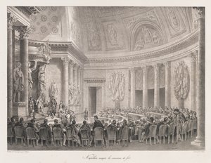 Napoleon accepterar järnkorset, tidigt 19:e århundrade av Charles Etienne Pierre Motte