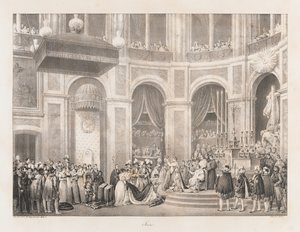 Sacre, tidigt 1800-tal (litho) av Charles Etienne Pierre Motte