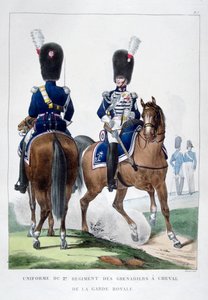 Uniform från 2:a regementet av hästgrenadjärer, Frankrike, 1823. av Charles Etienne Pierre Motte