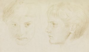 Edward Robert Hughes, 16 år, 1867 (krita på papper)