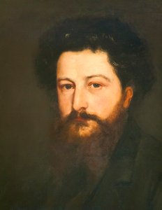 Porträtt av William Morris i trettioårsåldern, ca 1870 (olja på duk)