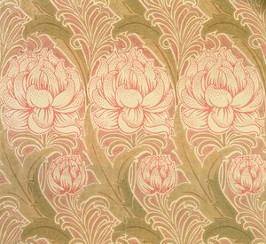 Tapet designad av Voysey, viktoriansk av Charles Francis Annesley Voysey