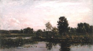 En kurva i floden Oise av Charles Francois Daubigny