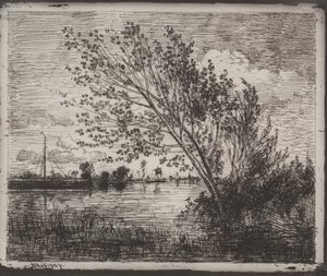 Ett kluster av alrar av Charles Francois Daubigny