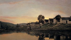 En by nära Bonnieres, 1861 av Charles Francois Daubigny