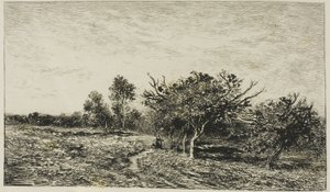 Äppelträd i Auvers av Charles Francois Daubigny