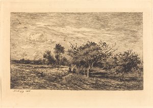 Äppelträd i Auvers av Charles Francois Daubigny
