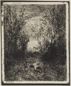 Bäck i gläntan av Charles Francois Daubigny