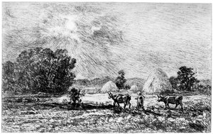 Månsken i Valmondois, 1840-1875 1924 av Charles Francois Daubigny