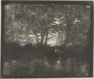 Kor på vattningsplatsen av Charles Francois Daubigny