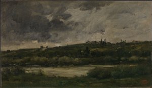 Flodlandskap av Charles Francois Daubigny