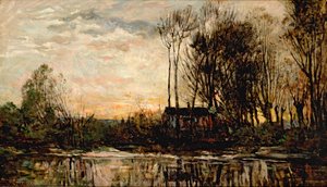Kväll i Bas Meudon, 1874 av Charles Francois Daubigny
