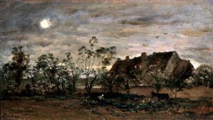 Kväll i Honfleur, 1860-talet. av Charles Francois Daubigny
