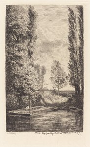 Färja (Le Bac) av Charles Francois Daubigny