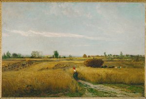 Harvest (målning på duk) av Charles Francois Daubigny