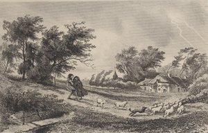 Stormen, 1842. av Charles Francois Daubigny