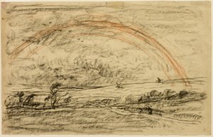 Landskap med en regnbåge av Charles Francois Daubigny