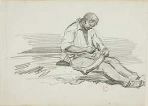 Man lagar lie av Charles Francois Daubigny
