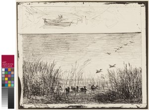 Marsh with Ducks, 1862 av Charles Francois Daubigny
