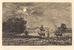 Månsken i Valmondois av Charles Francois Daubigny