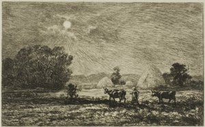 Månsken i Valmondois av Charles Francois Daubigny
