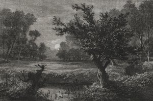Månuppgång i Andillydalen av Charles Francois Daubigny