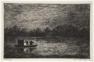 Nattlig resa av Charles Francois Daubigny