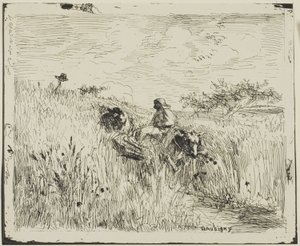 Vägen genom vetefältet av Charles Francois Daubigny