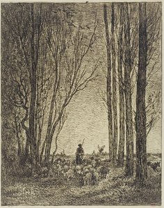 Flockens återkomst av Charles Francois Daubigny