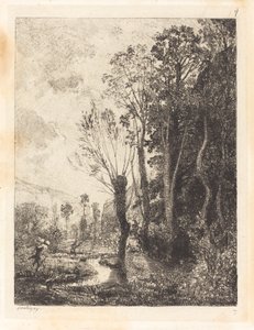 Satyr (Satyren) av Charles Francois Daubigny